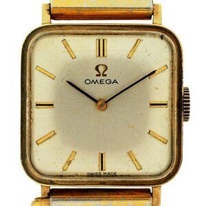 Vintage 1966 Omega 25.5mm Ladies Mechanical Cal 620 Gold Filled 14k Watch D6315!